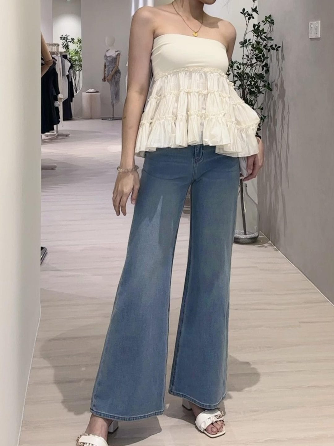 韩系微喇叭长裤