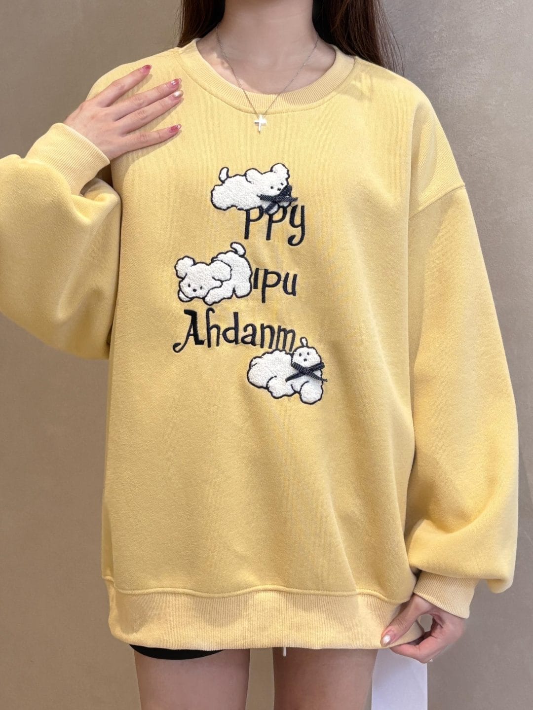 毛衣绣 3只狗狗手工卫衣