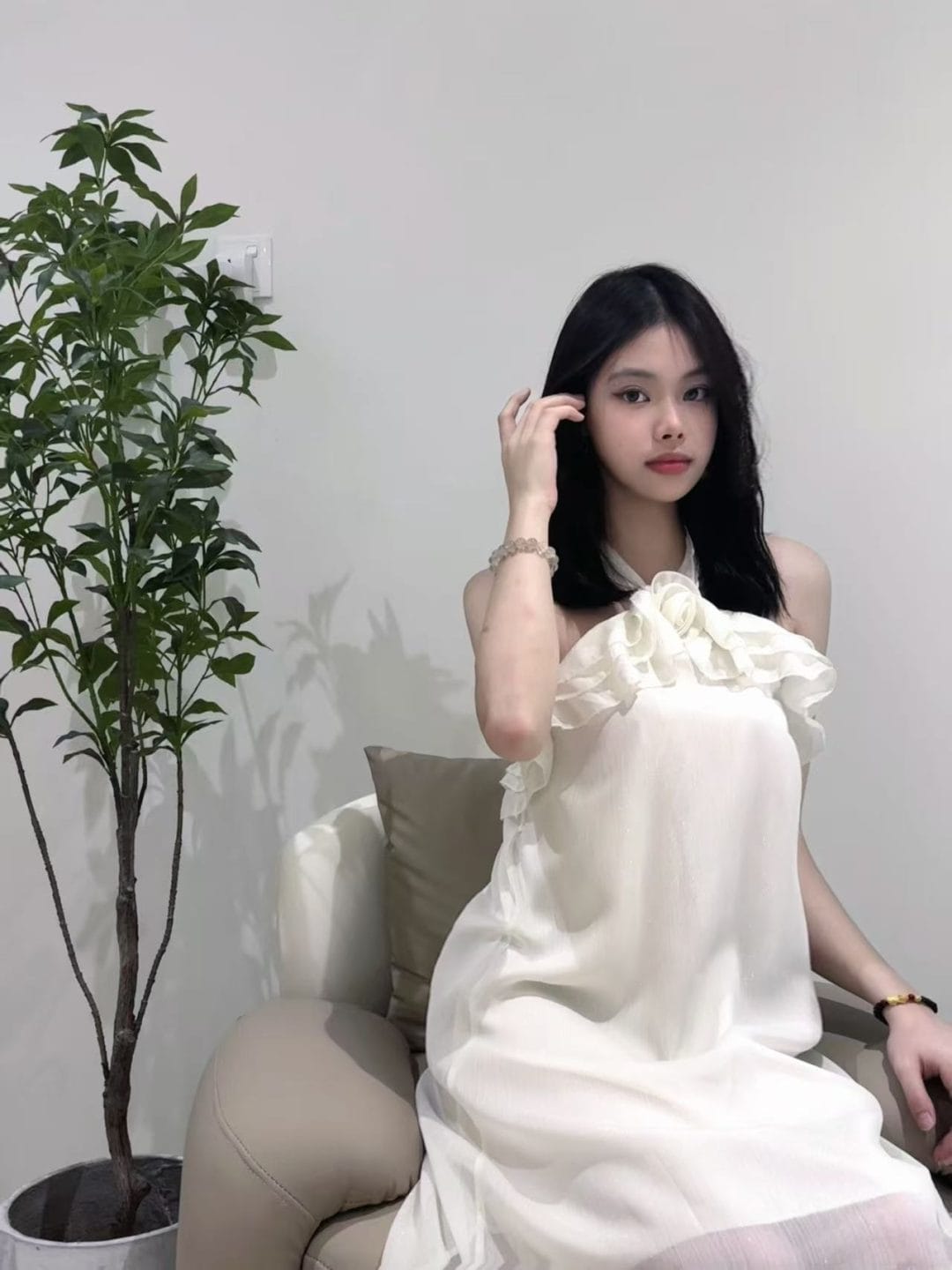 立体花朵荷叶裙